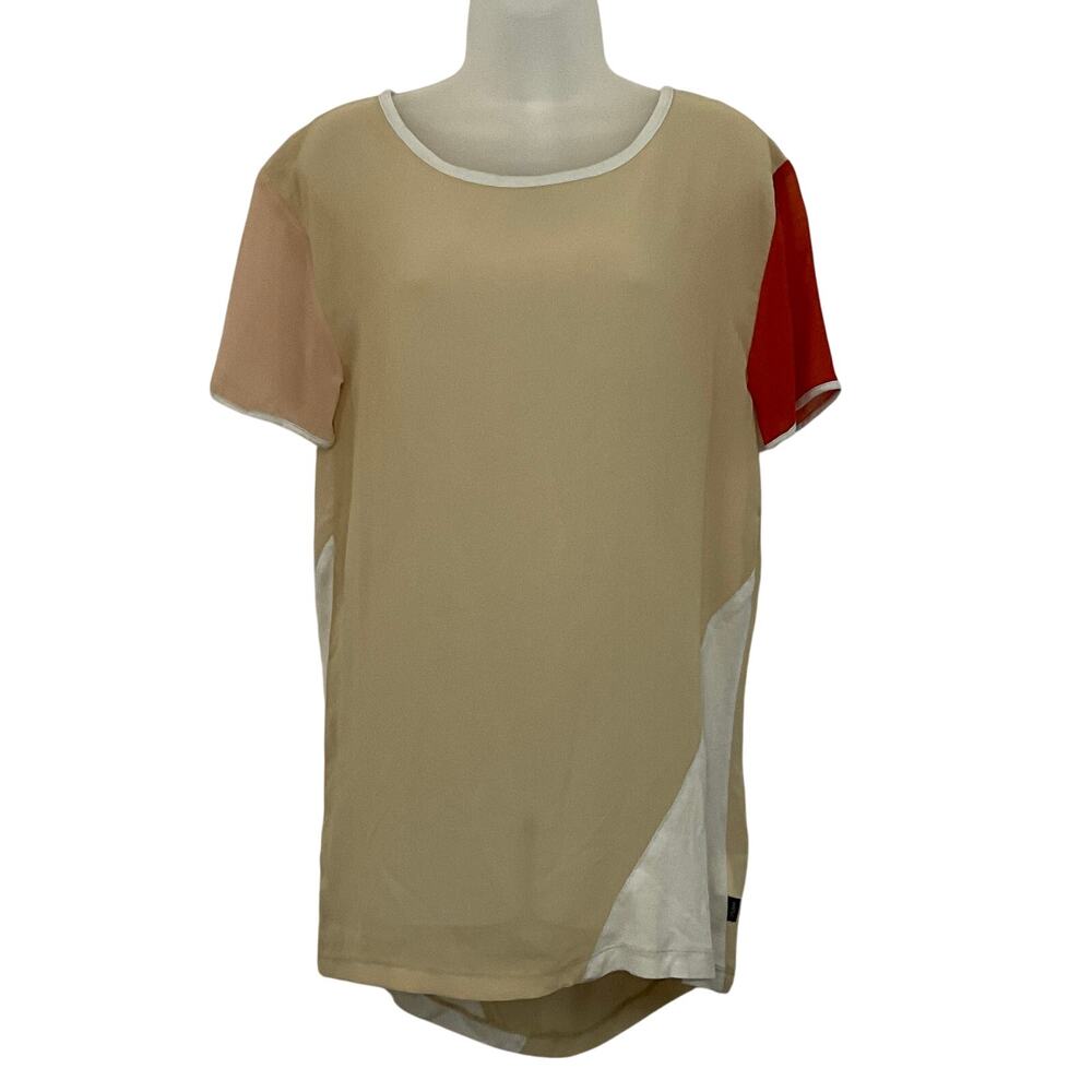 WESC Women’s Color Block Semi Sheer Tee Size XS